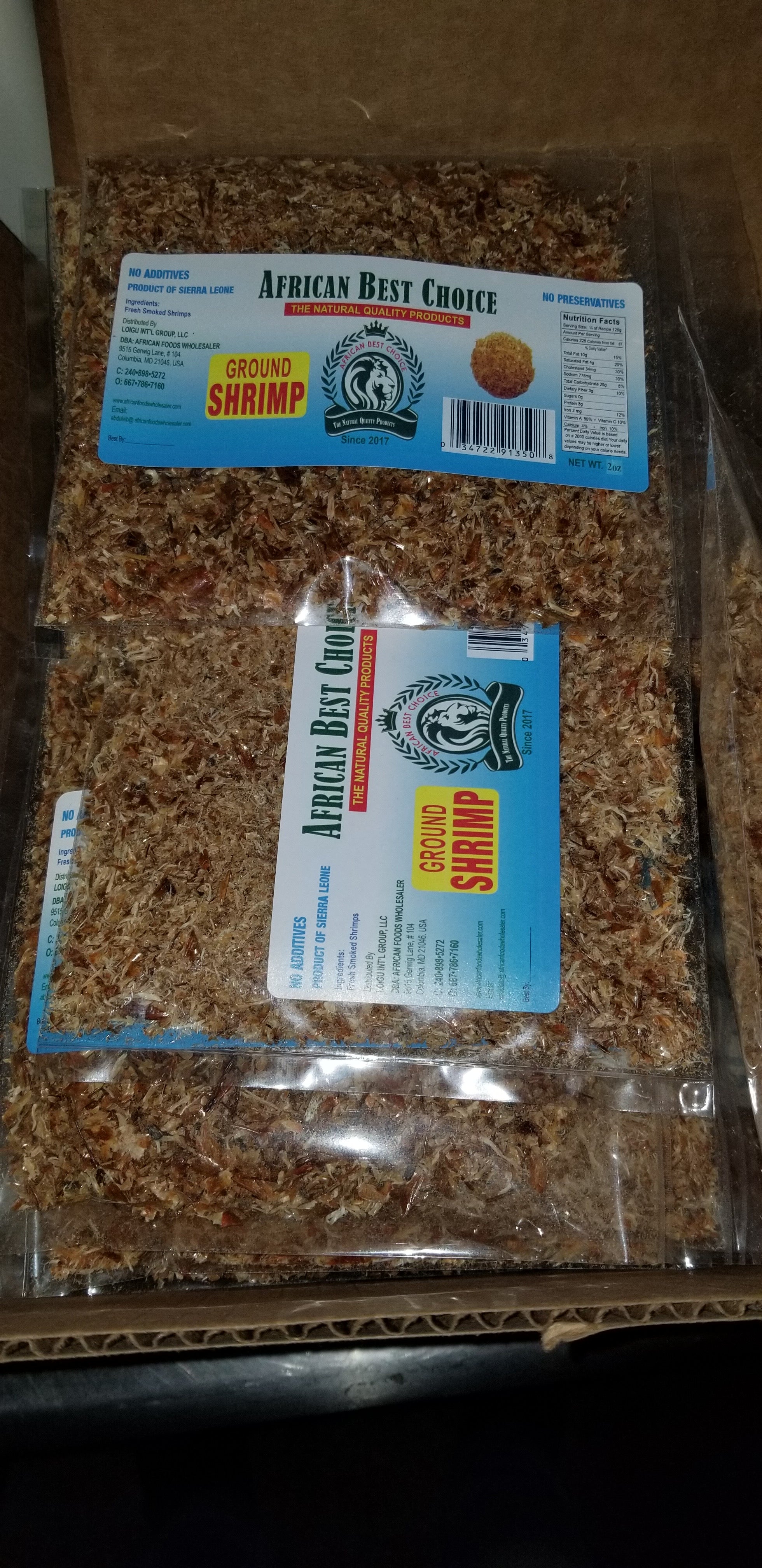 SHRIMP 2 oz (GROUND)