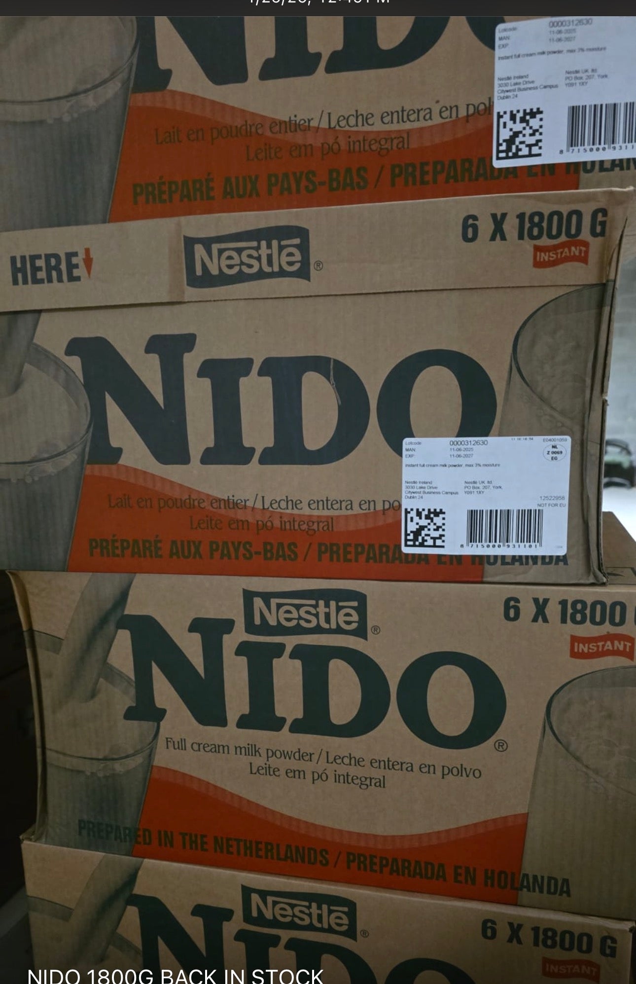 NIDO MILK 1800g