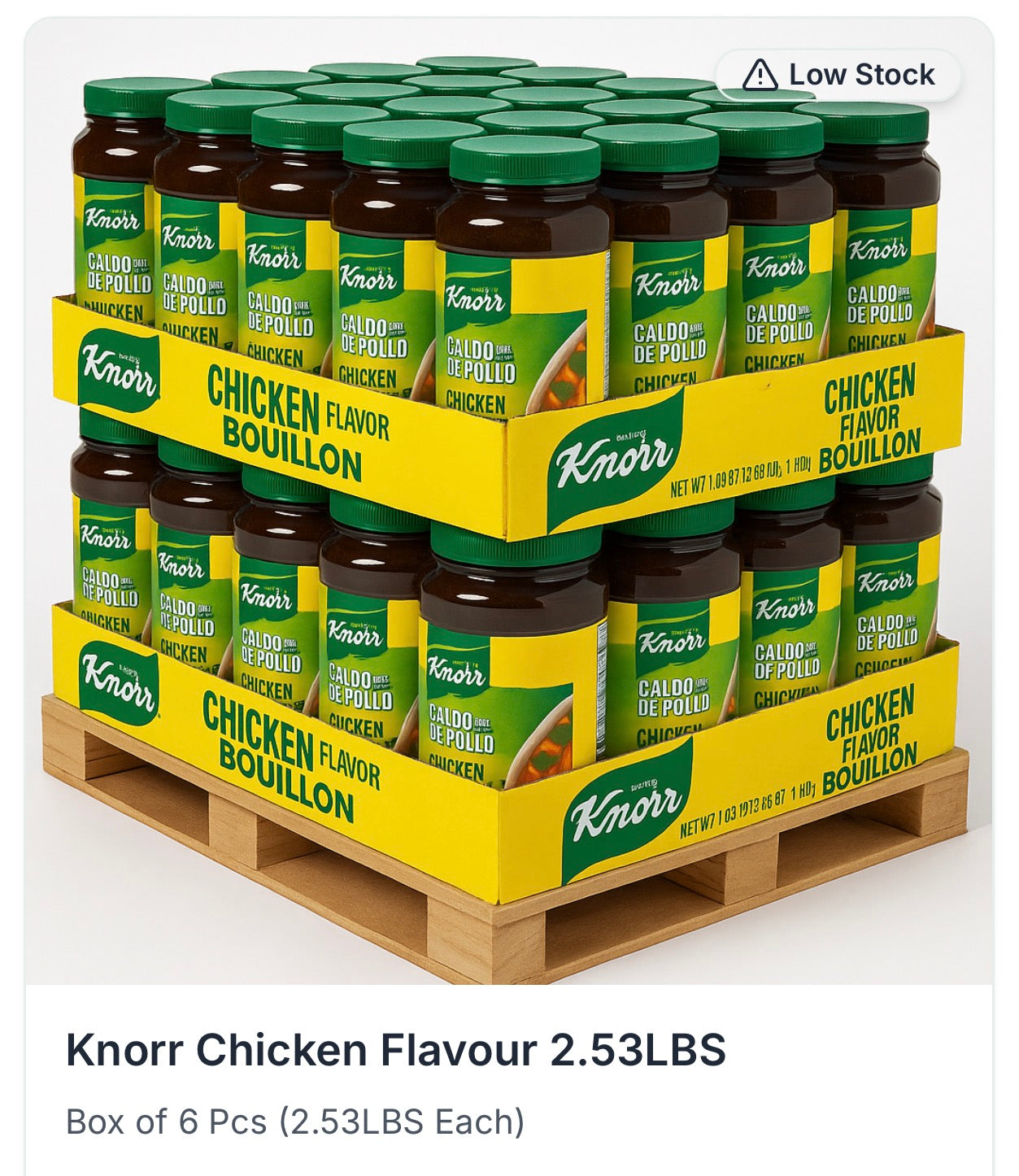 KNORR CHICKEN FLAVOR BOUILLON 2.53LBS CUP