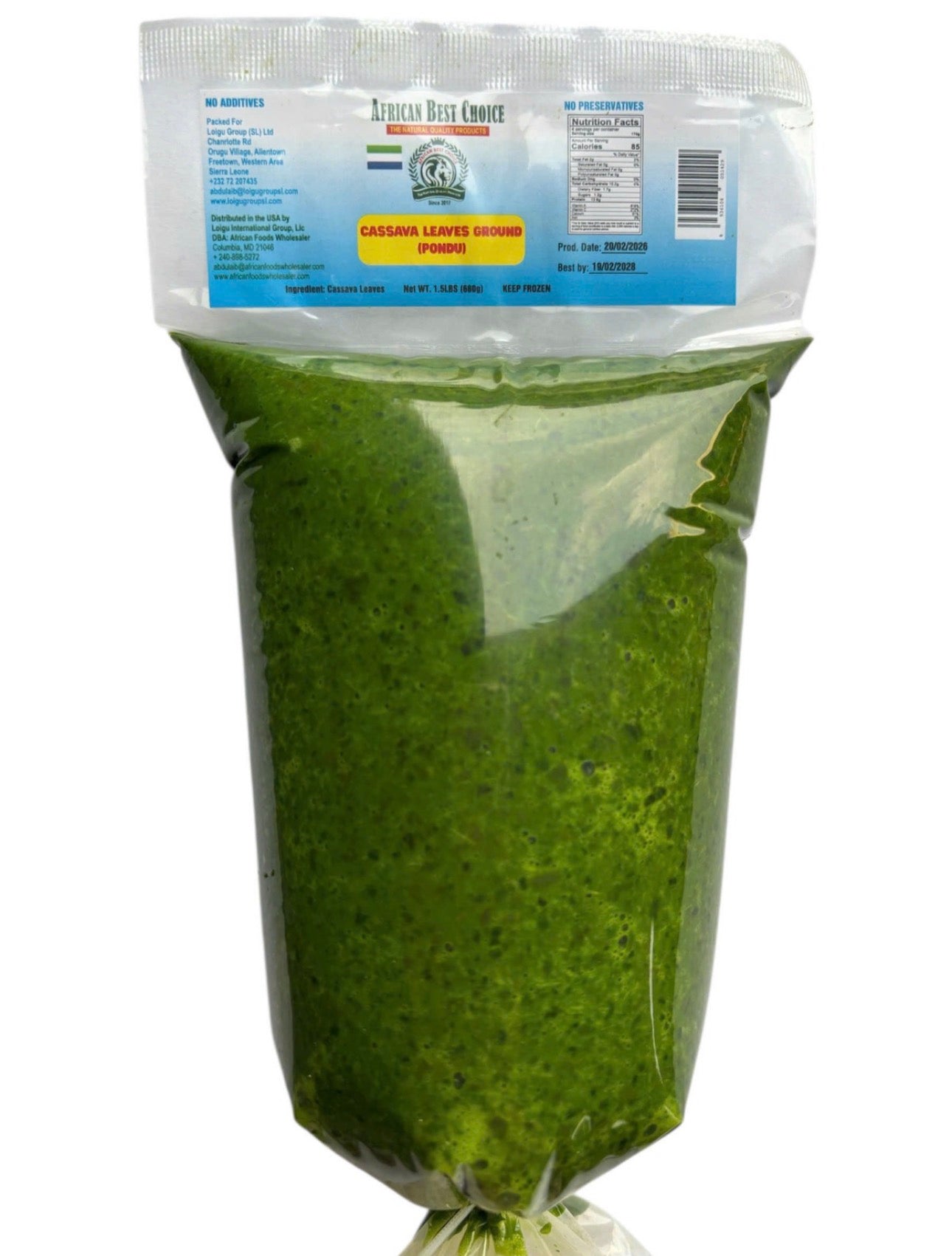 CASSAVA LEAVES 1.5lbs