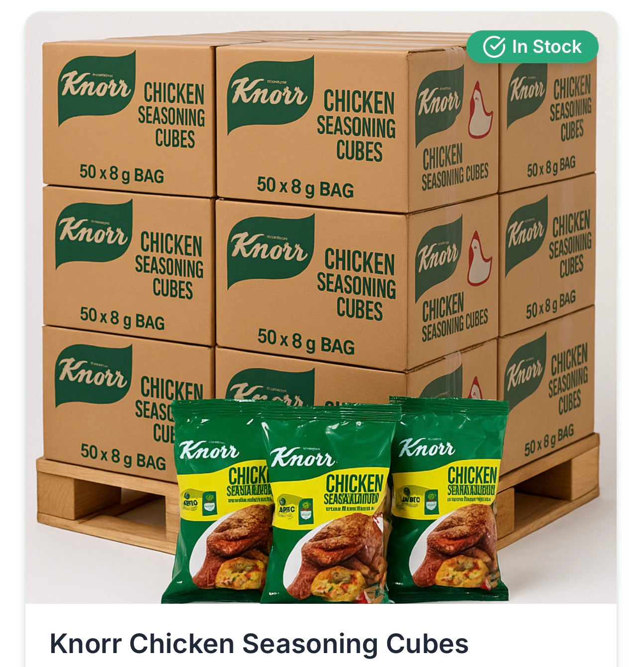 KNORR CHICKEN SEASONING CUBES 8g Bag