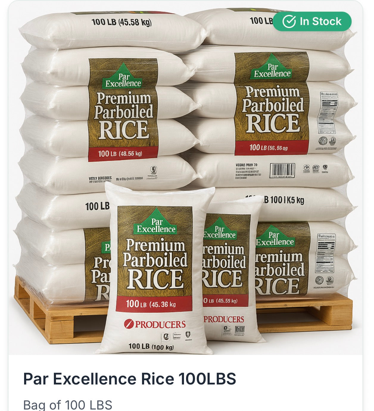 PAR EXCELLENCE RICE 100LBS