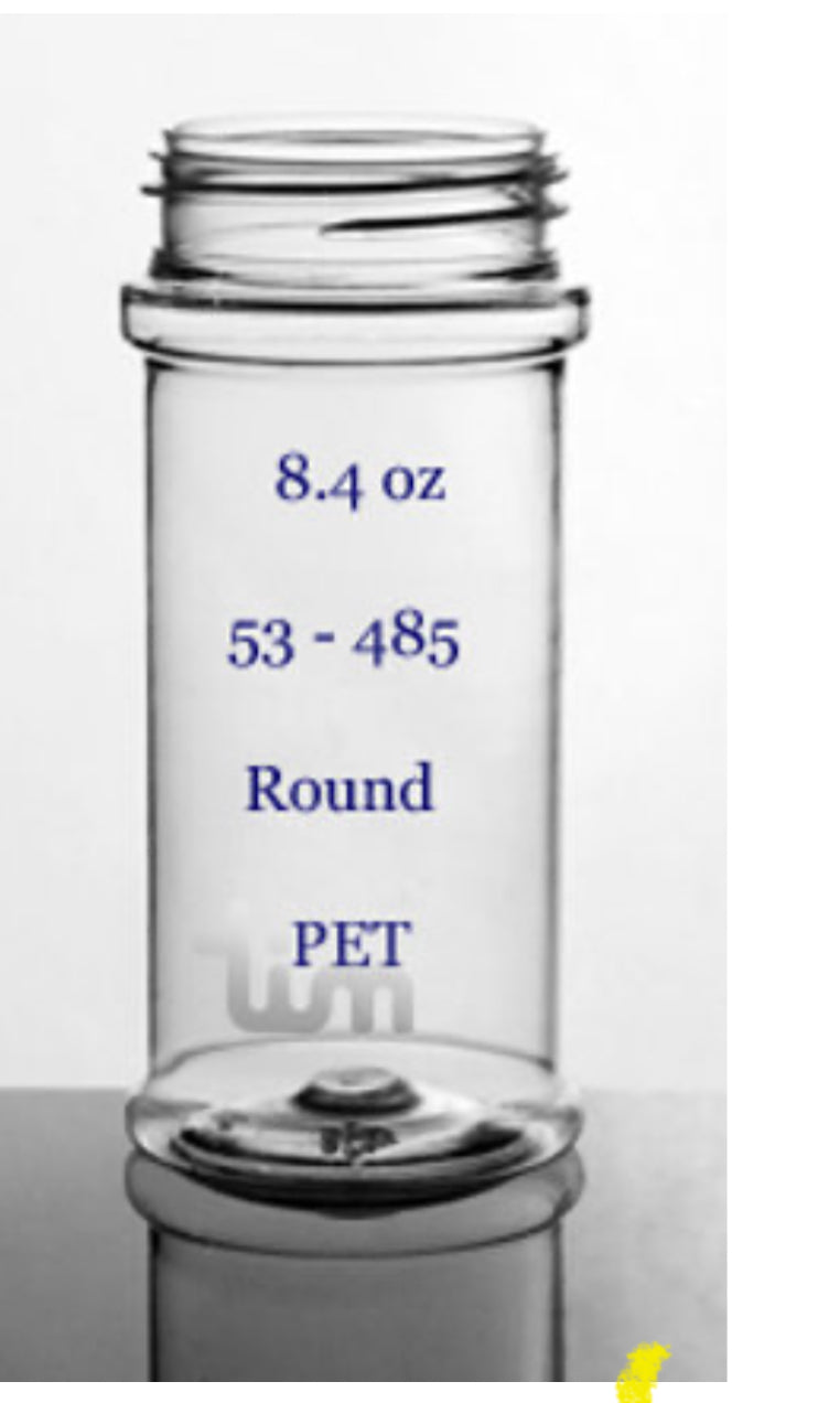 8.4oz ROUND 53-485m PET (without lids/closure)