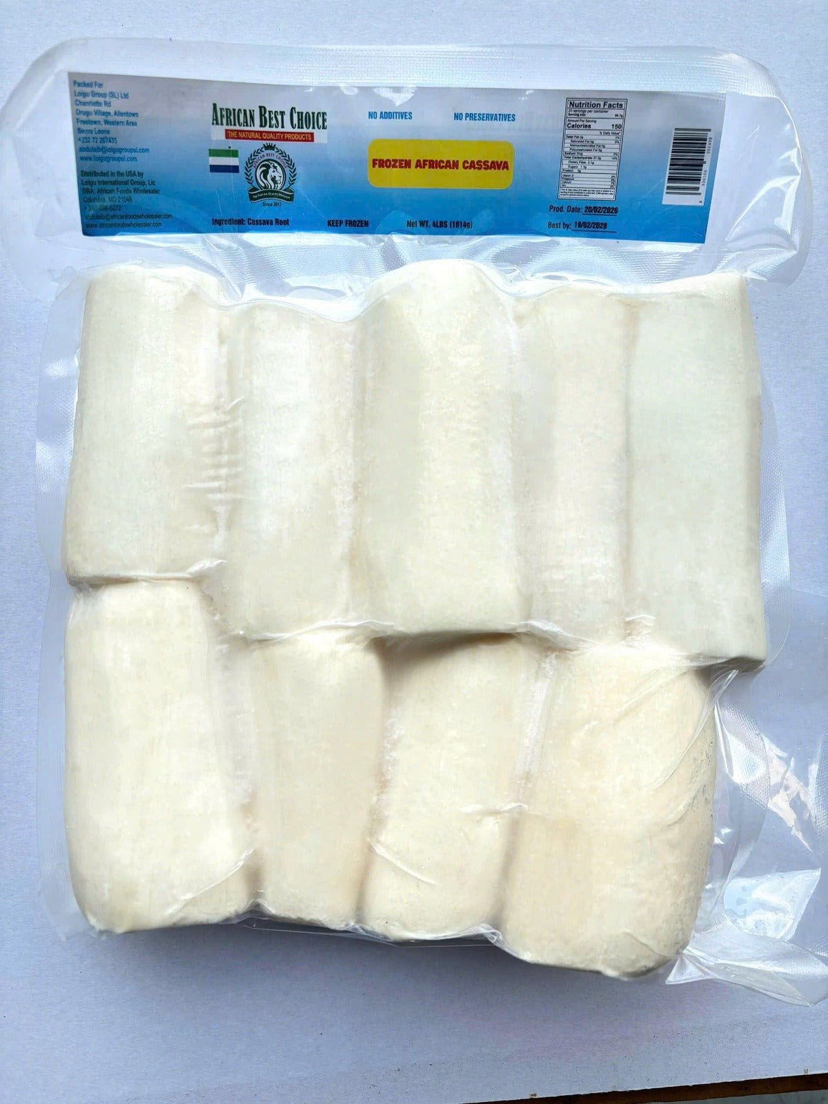 CASSAVA/YUKA 4lbs (CUT, FRESH FROZEN)