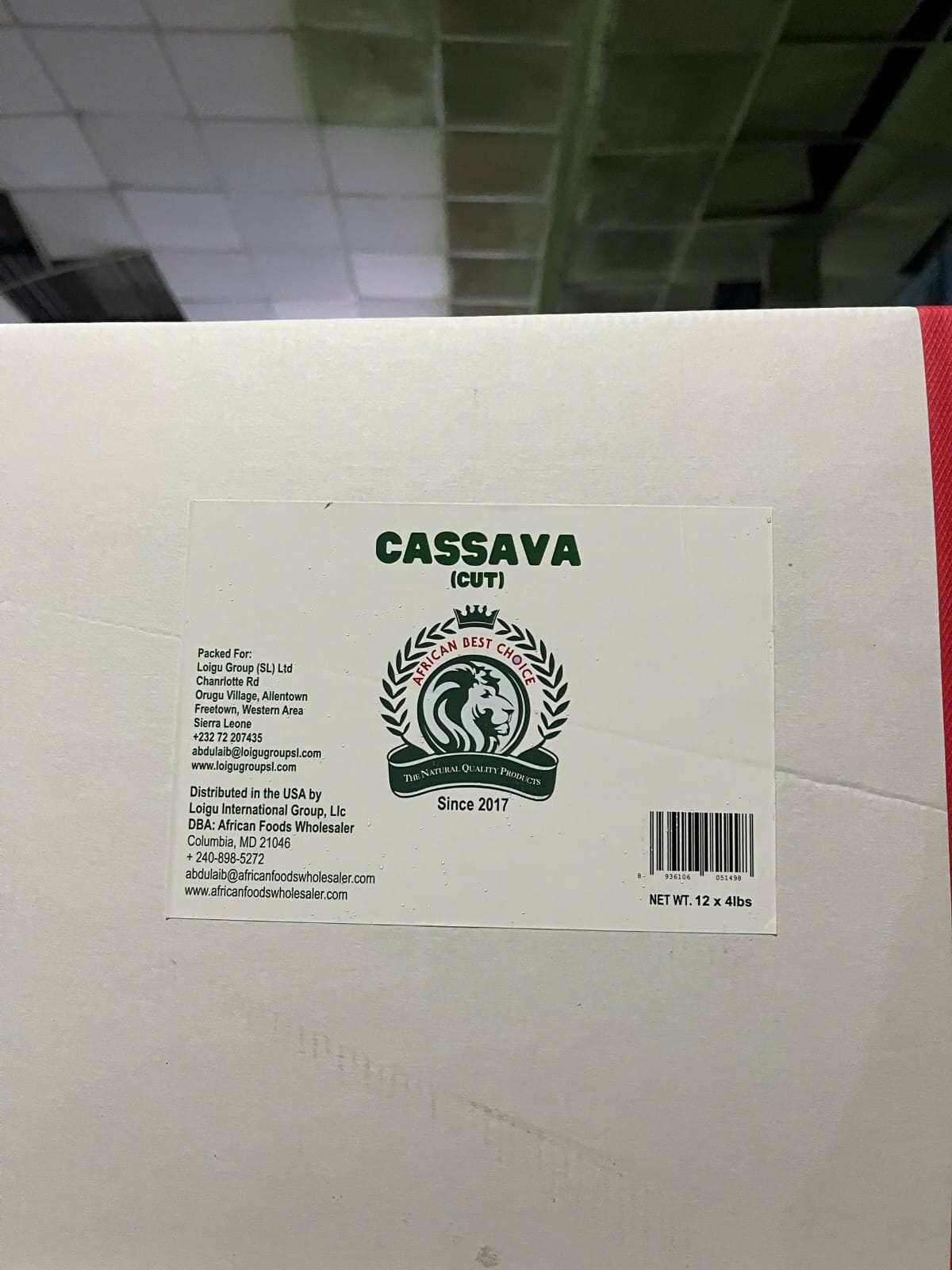 CASSAVA/YUKA 4lbs (CUT, FRESH FROZEN)